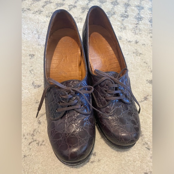 Chie Mihara Shoes, Lace up, Brown Leather, EU Size 37.5, US Size 7 - Picture 7 of 8